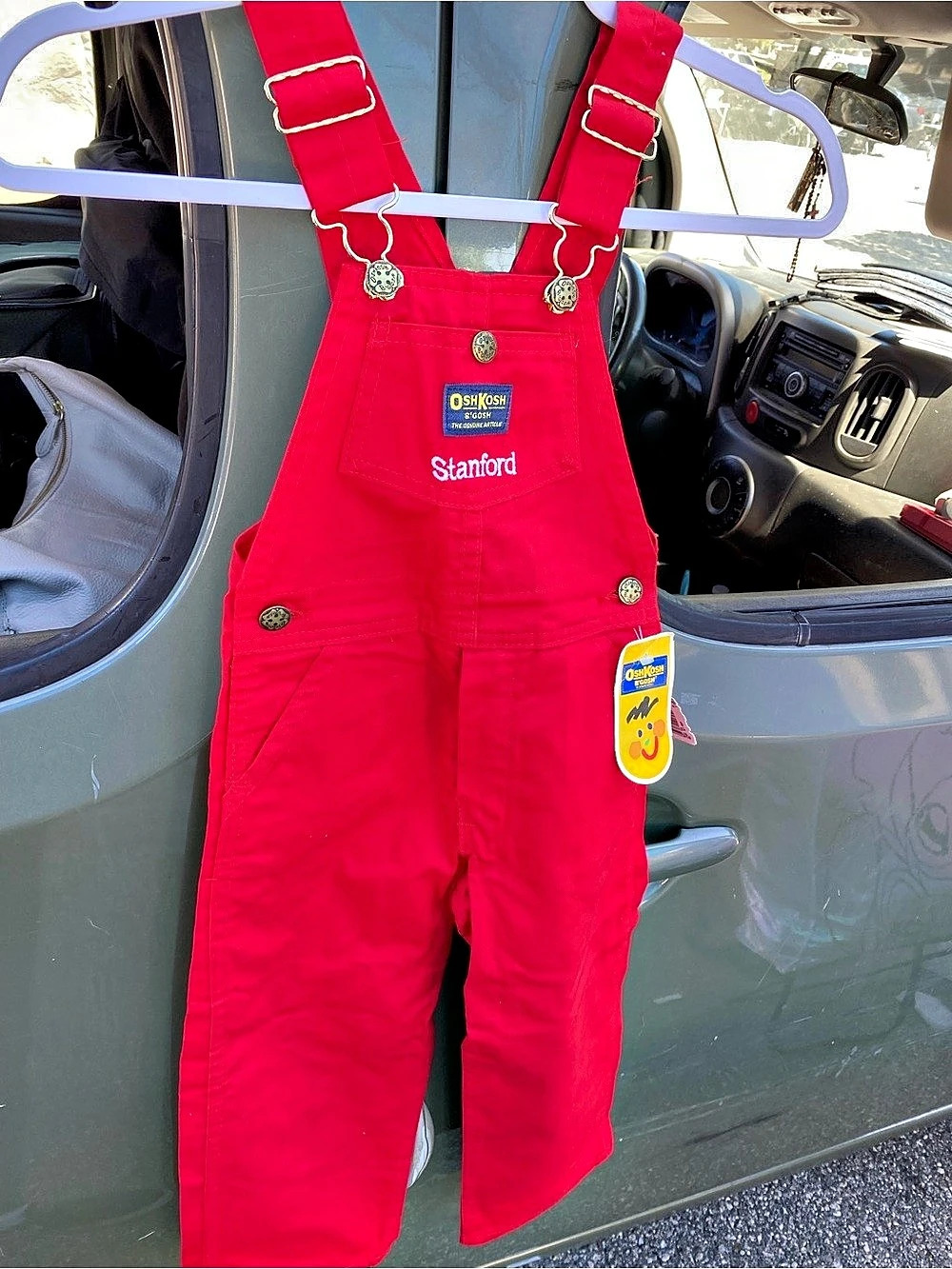 OshKosh B'Gosh Stanford Girls Red Overalls Size 4T NWT